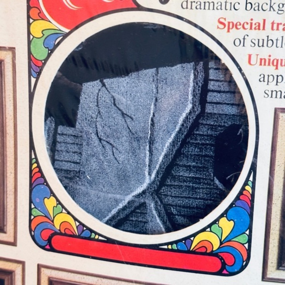 VTG 1976 Craft Master Velvet Treasures Paint by Number Quiet Winter Night 14410 - Picture 3 of 14